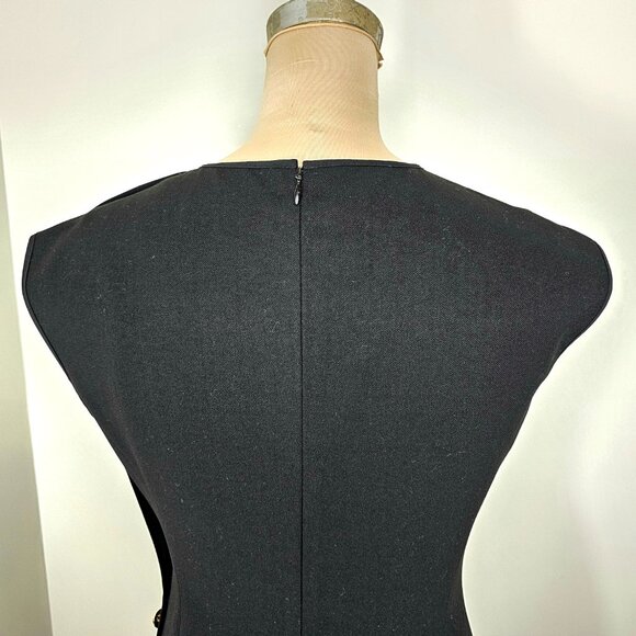 Club Monaco Miguelina Dress Size 4 Black Gold Button - Meghan Markle Style - Picture 9 of 11